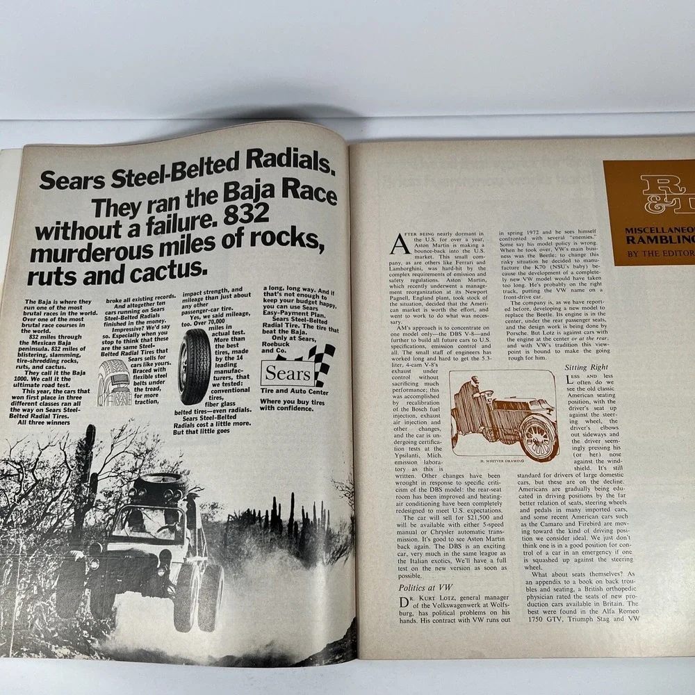 ROAD & TRACK MAGAZINE VOL. 23 #1 SEPTEMBER 1971 (VG) CAN-AM'S MAN AND MACHINE‎